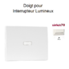 Doigt pour interrupteur lumineux Sirius 70602TBR Blanc