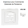 Enjoliveur pour commande générale de persienne APOLO5000 50311TBM Blanc MAT