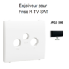 Enjoliveur pour prise R TV SAT APOLO5000 50775TPM Noir MAT