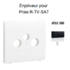 Enjoliveur pour prise R TV SAT APOLO5000 50775TPT Noir