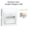 Enjoliveur pour double chargeur usb LOGUS 90673TMF Ivoire