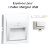 Enjoliveur pour double chargeur usb LOGUS 90673TGE Glace