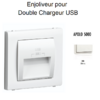 Enjoliveur double chargeur usb APOLO5000 50673TBR Blanc