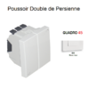 Poussoir Double de Persienne 2 modules Quadro 45281SBM Blanc MAT