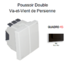 Poussoir Double va et vient de Persienne 2 modules Quadro 45283SPM Noir MAT