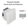 Poussoir Double va et vient de Persienne 2 modules Quadro 45283SAL Alumine