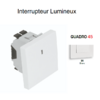 Interrupteur lumineux 2 modules Quadro 45012SBR Blanc