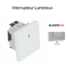 Interrupteur lumineux 2 modules Quadro 45012SAL Alumine