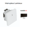 Interrupteur lumineux 2 modules Quadro 45012SPM Noir MAT