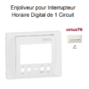 Enjoliveur pour interrupteur horaire digital de 1 circuit Sirius 70743TBR Blanc