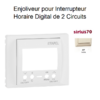 Enjoliveur pour interrupteur horaire digital de 2 circuits Sirius 70744TMF Ivoire