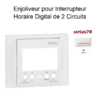Enjoliveur pour interrupteur horaire digital de 2 circuits Sirius 70744TBR Blanc