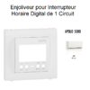 Enjoliveur pour interrupteur horaire digital 1 circuit APOLO5000 50743TBR Blanc