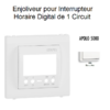 Enjoliveur pour interrupteur horaire digital 1 circuit APOLO5000 50743TBM Blanc MAT
