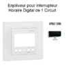 Enjoliveur pour interrupteur horaire digital 1 circuit APOLO5000 50743TPM Noir MAT