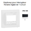 Enjoliveur pour interrupteur horaire digital 1 circuit APOLO5000 50743TPT Noir