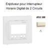 Enjoliveur pour interrupteur horaire digital 2 circuits APOLO5000 50744TMF Ivoire