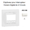 Enjoliveur pour interrupteur horaire digital 2 circuits APOLO5000 50744TBR Blanc