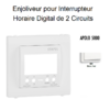 Enjoliveur pour interrupteur horaire digital 2 circuits APOLO5000 50744TBM Blanc MAT