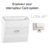 Enjoliveur pour interrupteur card-system LOGUS 90731TBR Blanc
