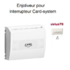 Enjoliveur pour interrupteur card system Sirius 70731TBR Blanc