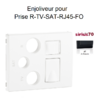 Enjoliveur pour prise R TV SAT RJ45 Fibre Optique Sirius 70770TAT Anthracite