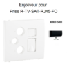 Enjoliveur pour prise R TV SAT RJ45 FO APOLO5000 50770TPM Noir MAT