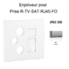 Enjoliveur pour prise R TV SAT RJ45 FO APOLO5000 50770TPR Argent