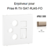 Enjoliveur pour prise R TV SAT RJ45 FO APOLO5000 50770TCH Champagne