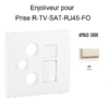 Enjoliveur pour prise R TV SAT RJ45 FO APOLO5000 50770TMF Ivoire