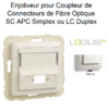 Enjoliveur pour Coupleur de connecteurs FO SC APC Simplex ou LC Duplex Logus 90449SGE Glace