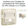 Enjoliveur pour Coupleur de connecteurs FO SC APC Simplex ou LC Duplex Logus 90449SPE Perle