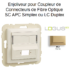 Enjoliveur pour Coupleur de connecteurs FO SC APC Simplex ou LC Duplex Logus 90449SDU Doré