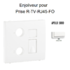 Enjoliveur pour prise R TV RJ45 FO APOLO5000 50774TBM Blanc MAT