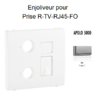 Enjoliveur pour prise R TV RJ45 FO APOLO5000 50774TPR Argent