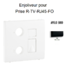 Enjoliveur pour prise R TV RJ45 FO APOLO5000 50774TPM Noir MAT