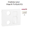 Enjoliveur pour prise R TV RJ45 Fibre Optique Sirius 70774TBR Blanc