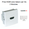 Prise HDMI 2 modules Quadro 45436SBM Blanc MAT