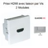 Prise HDMI 2 modules Quadro 45436SAL Alumine