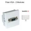 Prise VGA 2 modules Quadro 45430SBR Blanc
