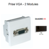 Prise VGA 2 modules Quadro 45430SPM Noir MAT