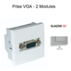 Prise VGA 2 modules Quadro 45430SAL Alumine