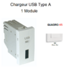 Chargeur USB TypeA 1 module Quadro 45383SBM Blanc MAT