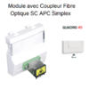 Module avec coupleur de fibre optique SC APC Simple Quadro 45447SBR Blanc