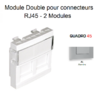 Module double pour connecteurs RJ45 45971SAL Alumine