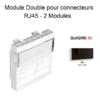 Module double pour connecteurs RJ45 45971SPM Noir MAT
