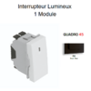 Interrupteur Lumineux 1 module Quadro 45015SPM Noir MAT