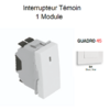 Interrupteur Témoin 1 module Quadro 45016SBM Blanc MAT