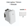 Interrupteur Témoin 1 module Quadro 45016SBR Blanc