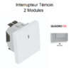Interrupteur Témoin 2 modules Quadro 45013SAL Alumine